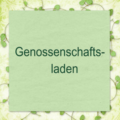 schild, begriff: genossenschaftsladen