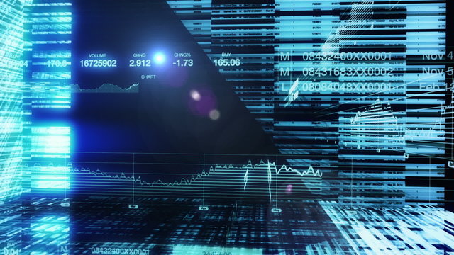 Stock Exchange Intro Animation with Alpha Matte
