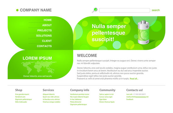 Ecology / green tech. 2011 modern website template.