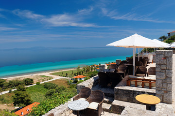 Bar on the shore of the sea