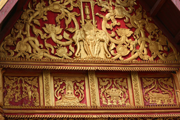 Temple roof in Laos.