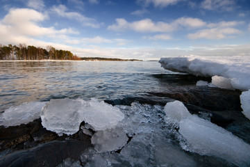 Partially melted ice