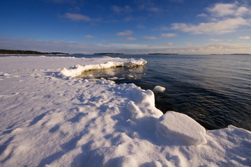 Partially melted ice
