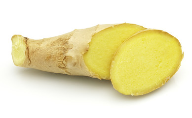 Ginger on a white background
