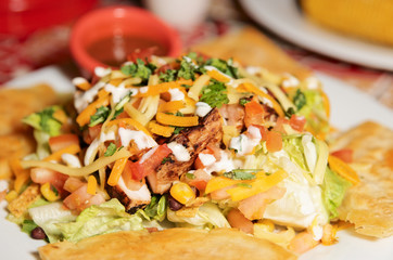 Tex-mex appetizer on plate