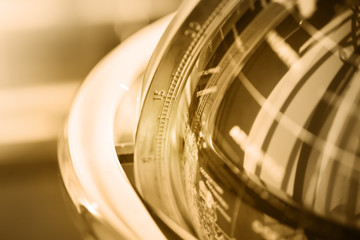 Old globe closeup, shallow DOF.