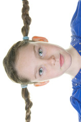 Silly girl with hair