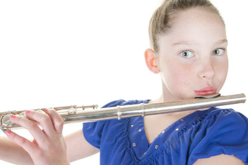 girl playing flute