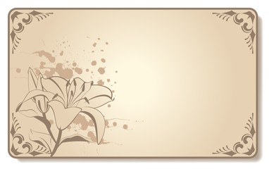 abstract visiting-card with beautiful flowers