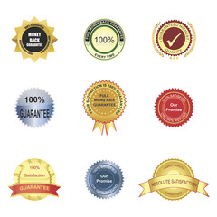 Satisfaction guarantee icons