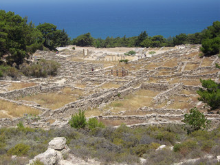 Fototapeta na wymiar Ancient city of kamiros at Rhodes