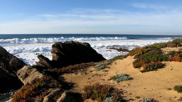 atlantic ocean shore waves sound and landscape