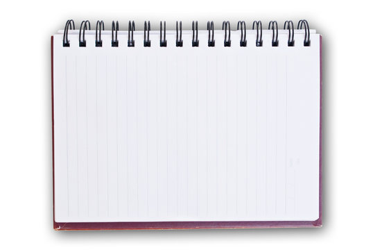 white paper of notebook.