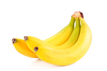 Bunch of bananas isolated on white background