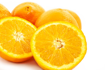 Orange studio isolated on white background