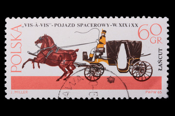 Poland - CIRCA 1965: A stamp - brougham