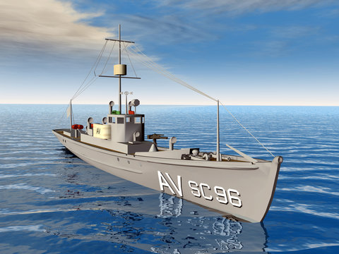 Anti Submarine Chaser Ship