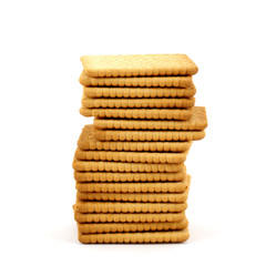 Butter baby cookies stacked isolated