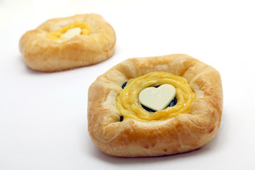 perspective of danish buns