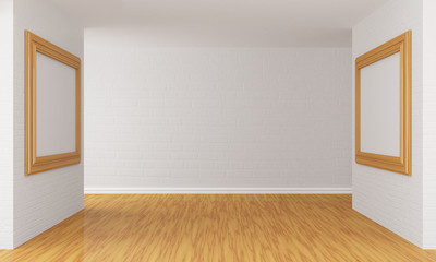 Empty gallery's hall