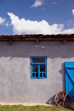 Ethnographical Moldavian House Fragment In Bessarabia