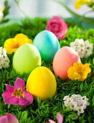 Fototapeta na wymiar colorful Easter Eggs