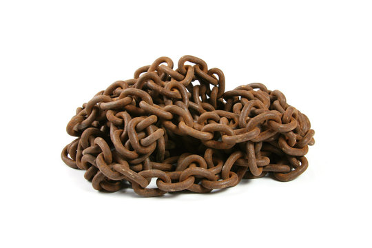 Tangle Of Old Rusty Chain