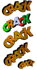 crack in comic style