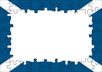 Scotland flag puzzle border