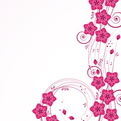 Graceful floral background, vector.