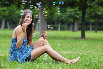 The cheerful girl