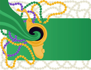 Mardi Gras jazz festival - invitation card © michelisola