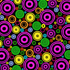 Fototapeta premium Abstract background with circles on black