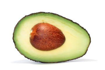 half of fresh avocado