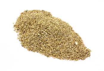 Vermiculite on white background