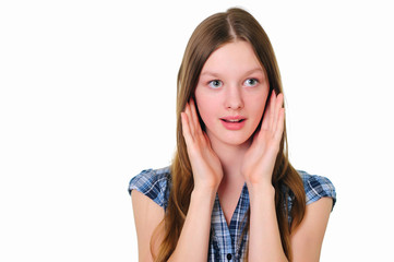 Fototapeta premium a teenage girl in studio