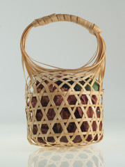 wicker basket isolated