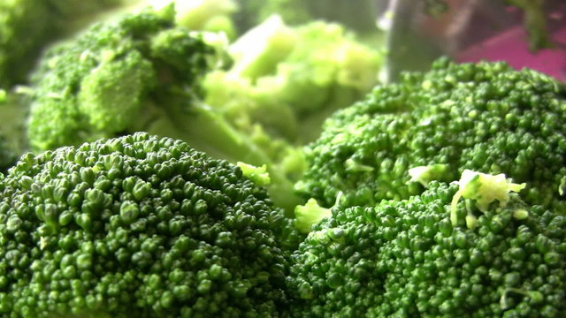 Organic Broccoli Heads in bowl