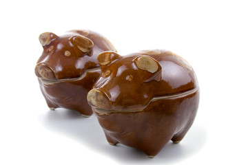 Ceramic piggy pots