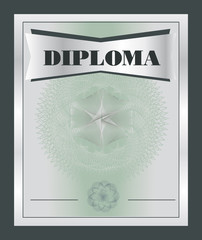 Diploma blue Frame vertical
