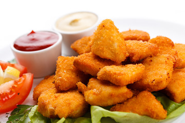 Fried chicken nuggets