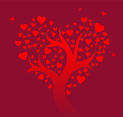 Stylized love tree