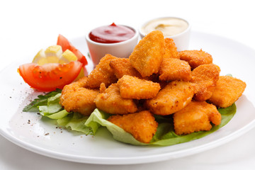 Fried chicken nuggets