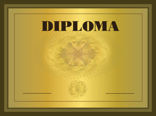 Diploma gold Frame