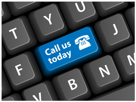 "CALL US TODAY" Key (contact phone customer service button)