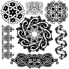 Celtic vector art-collection on a white background.
