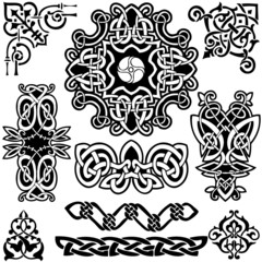 Celtic vector art-collection on a white background.