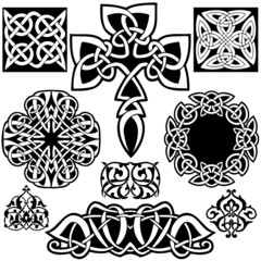 Celtic vector art-collection on a white background.