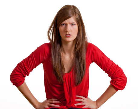 ver&auml;rgerte Frau