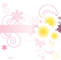 Flower vector background with camomiles